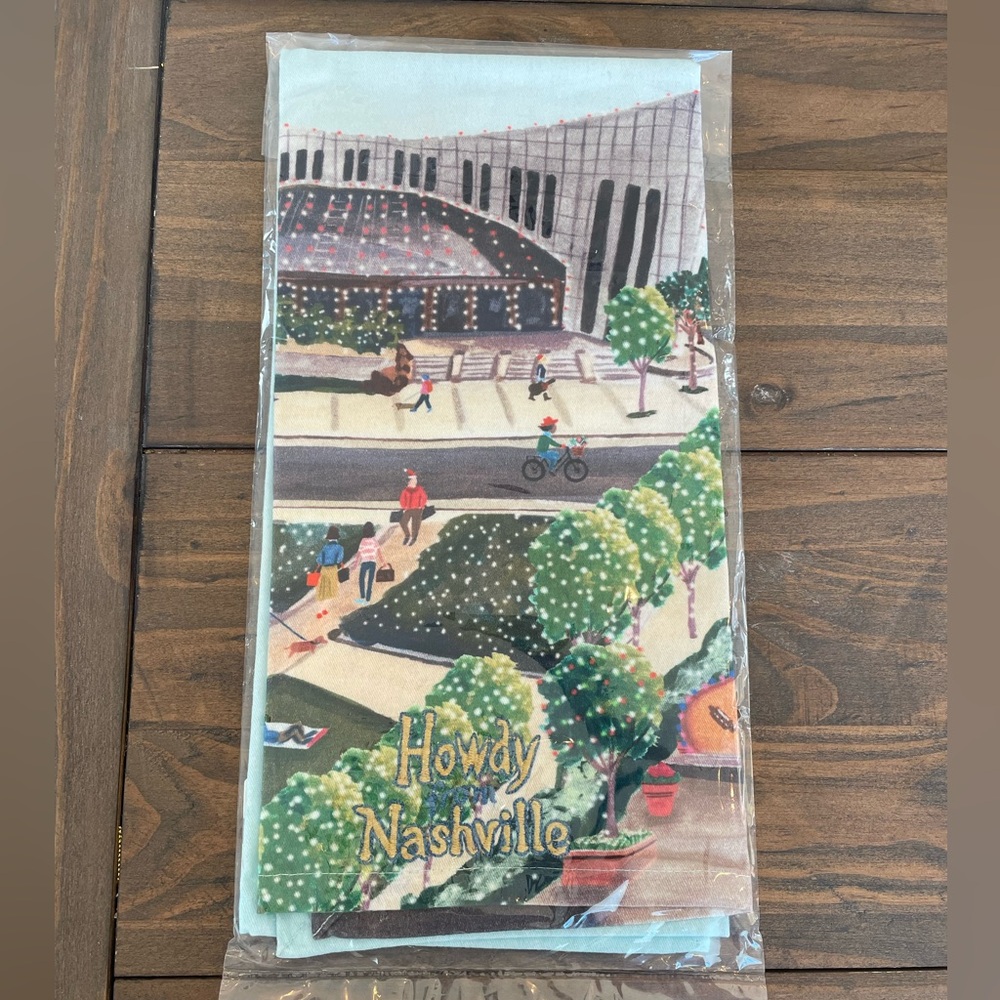 NWT Anthropologie Holiday in the City Dish Towel in Nashville. - Picture 5 of 7